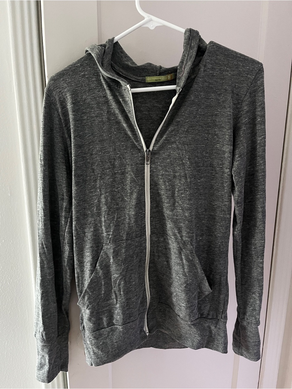 Alternative Men's Heather Charcoal Zip-Up Hoodie